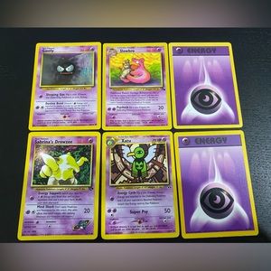 Set of 6 Psychic Pokémon Cards